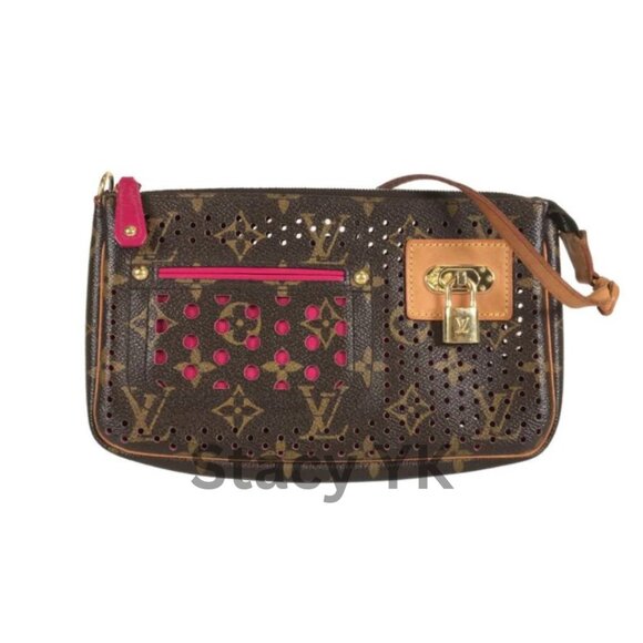 Louis Vuitton perforated pochette accessoires fuchsia (2006) - Picture 1 of 7